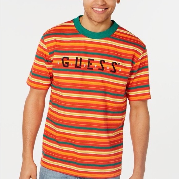 Guess x J Balvin Vibras Tour Stripe Tee - Picture 1 of 13